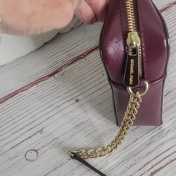Michael Kors Women's Burgundy Crossbody Bag - Picture 3 of 8